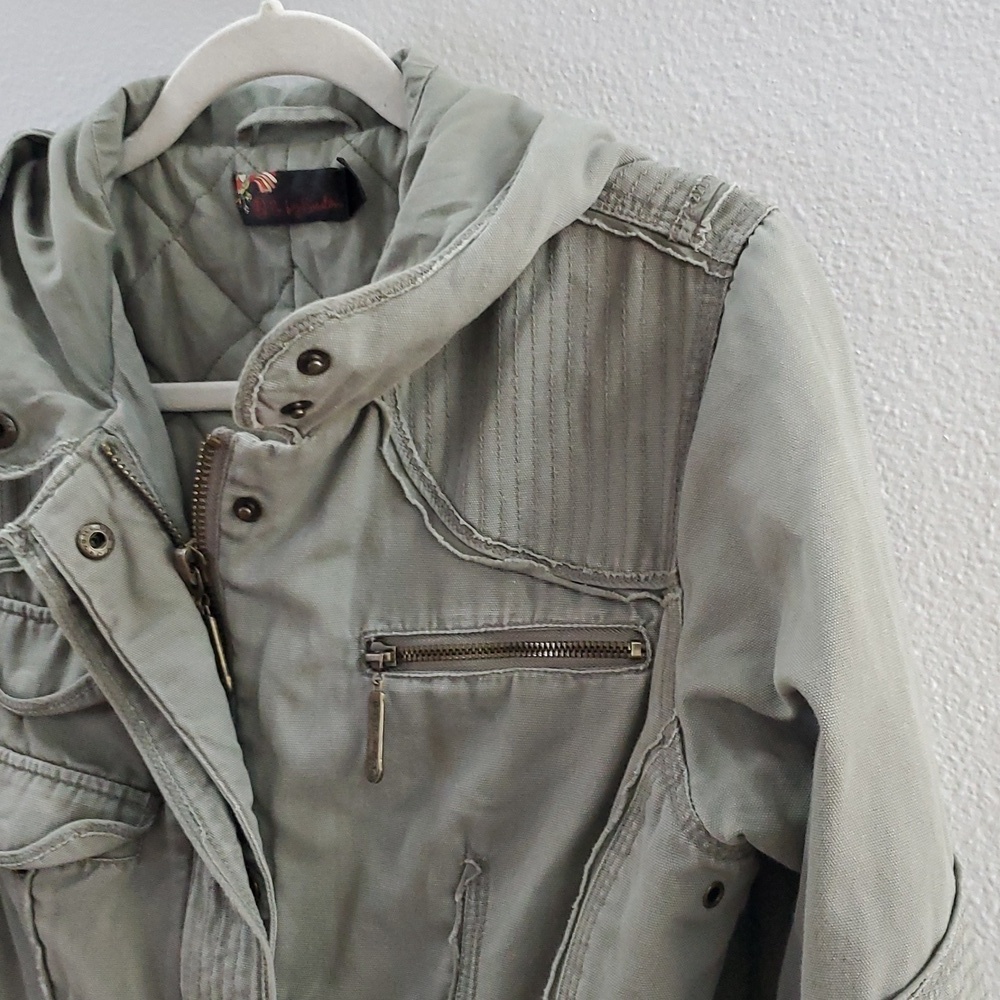 B by Burton green canvas military army parka - Picture 4 of 11